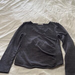 We The Free Charcoal Knit Top